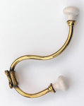 Plain Antique French Porcelain Tipped Hook circa 1890