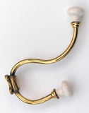 Plain Antique French Porcelain Tipped Hook circa 1890