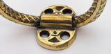 Antique French Porcelain Tipped Hook with Oval Detailed Backplate circa 1890