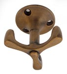 Rotating Triple Wardrobe Hook in Antique Brass