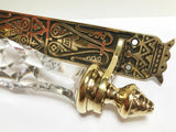 Rare 1920's Clear Cut Crystal Bar Handle