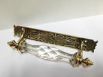 Rare 1920's Clear Cut Crystal Bar Handle