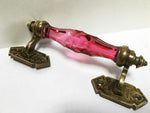 Rare Pink 1890s/20s Cut crystal handle
